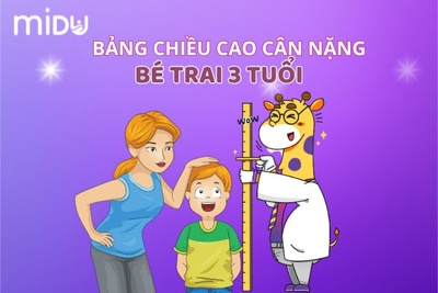 Chiều cao cân nặng bé trai 3 tuổi chuẩn, phát triển khỏe mạnh #MỚI