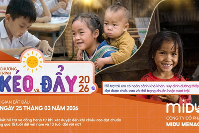 Chương trình "Kéo Và Đẩy 2026": Hành trình thay đổi tầm vóc cho trẻ em thấp còi có hoàn cảnh khó khăn