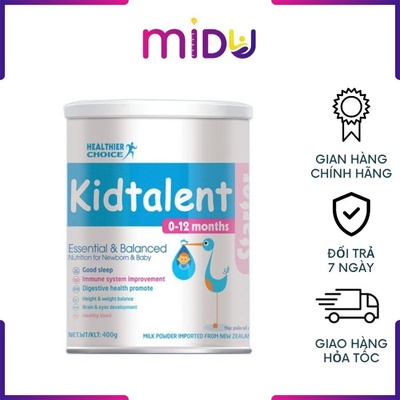 Sữa KidTalent Starter giúp trẻ 1-12 tháng tăng cân, ngủ ngon 900g