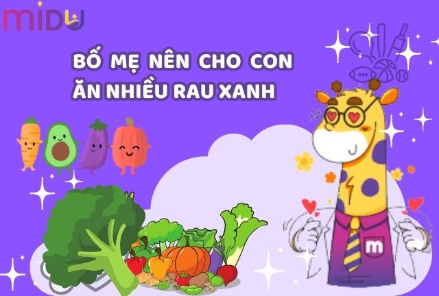 Rau xanh rất cần đối với việc phát triển chiều cao trẻ em