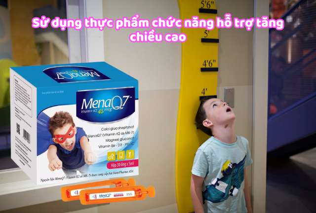 Cho bé sử dụng thực phẩm chức năng hỗ trợ chiều cao